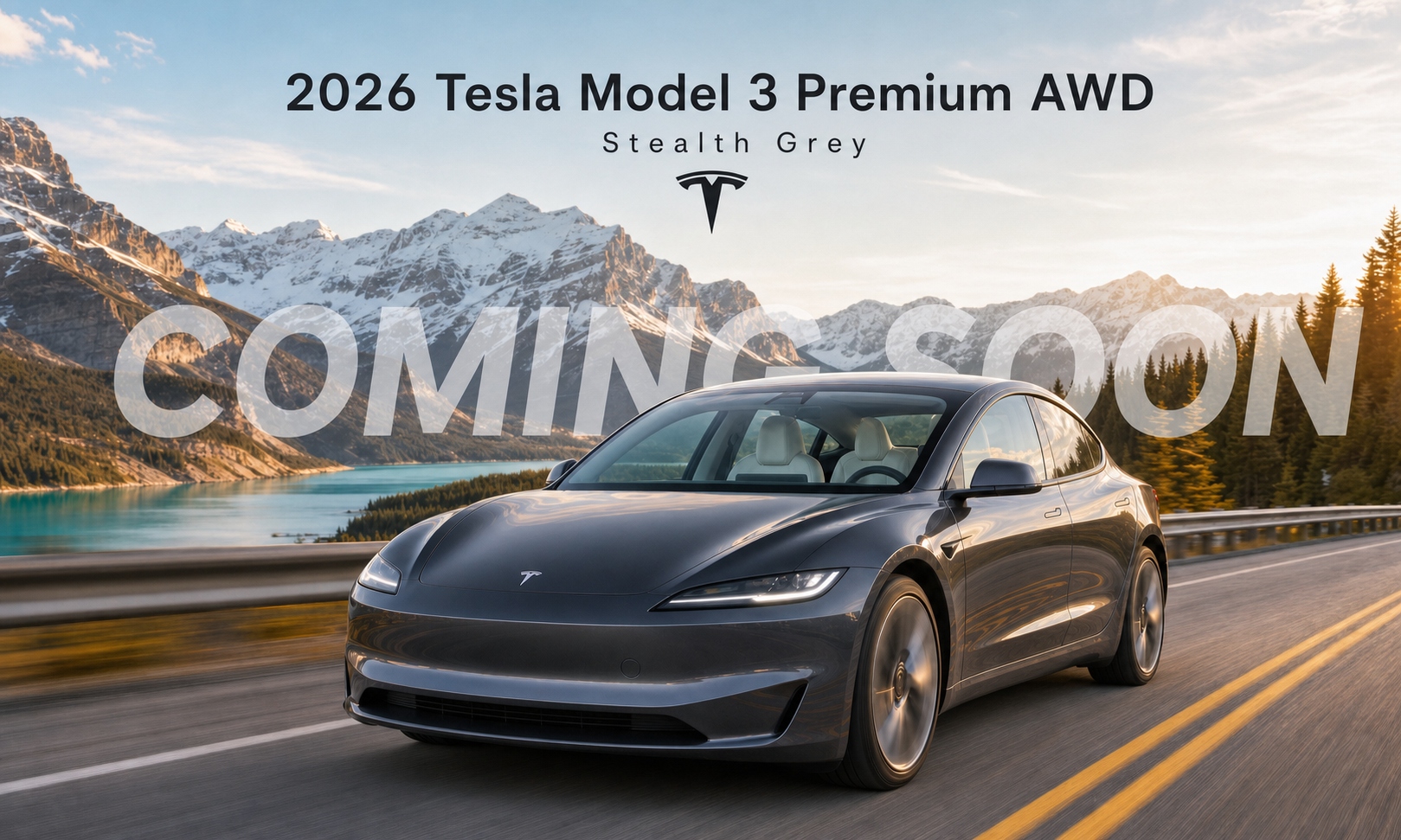 2026 Tesla Model 3 Premium AWD — Stealth Grey
